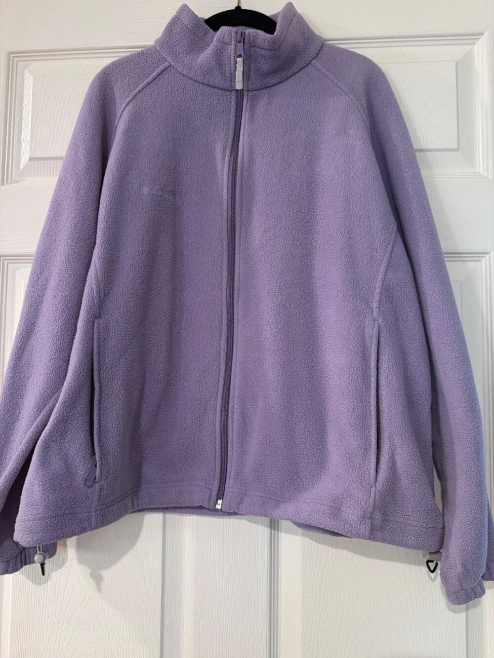 Columbia Womens 1X Lavender Full-Zip Fleece Jacket Made In Vietnam
